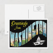 Greetings uit Washington D.C. Briefkaart (Voorkant / Achterkant)
