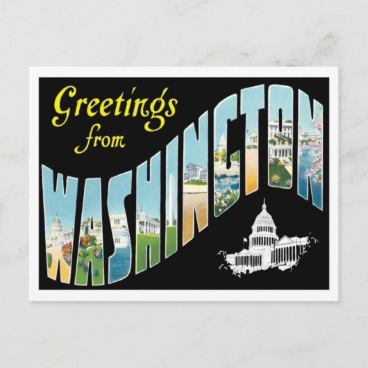Greetings uit Washington D.C. Briefkaart (Voorkant)