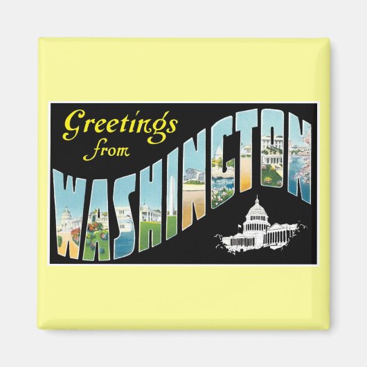 Greetings uit Washington D.C.!  Post Kaart Magneet (Voorkant)