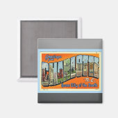 Greetings van Charlotte N.C. ,  Magneet (Voorkant / Achterkant)