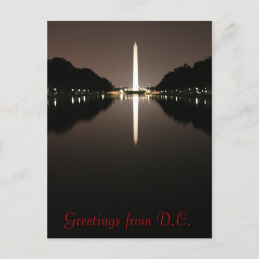Greetings van D.C. Briefkaart (Voorkant)