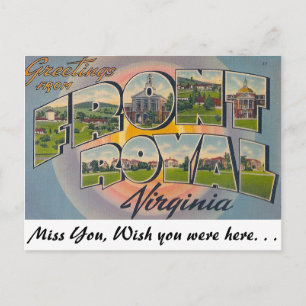 Greetings van Front Royal, Virginia Briefkaart