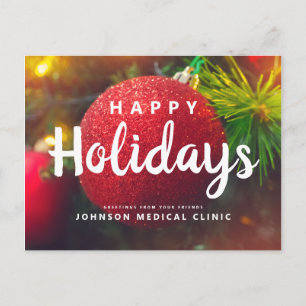 Greetings van Red Ornament Medical Clinic Holiday Briefkaart
