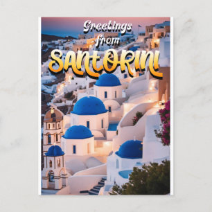Greetings van Santorini Briefkaart