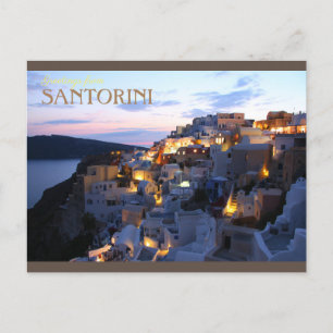Greetings van Santorini Briefkaart