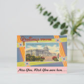 Greetings van U.S. Capitol Briefkaart (Staand voorkant)