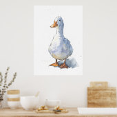 Greetings White Duck Poster (Keuken)