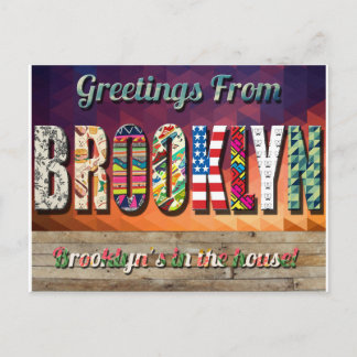 GREETTES VAN HET BROOKLYN BRIEFKAART! BRIEFKAART