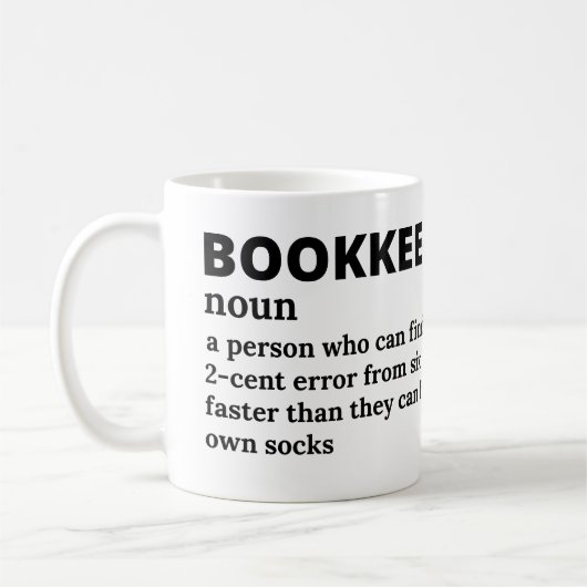 Greffier De Comptabilité Hilaire Signifiant Mug (Gauche)