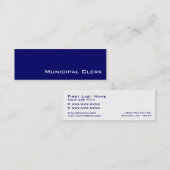 Greffier municipal blanc de la Marine cartes de vi (Devant / Derrière)