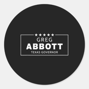 Greg Abbott Verkiezing Texas Gouverneur Republikei Ronde Sticker