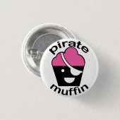Greg de Pirate Muffin Ronde Button 3,2 Cm (Voorkant /achterkant)