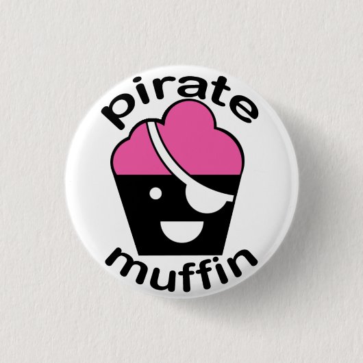 Greg de Pirate Muffin Ronde Button 3,2 Cm (Voorkant)