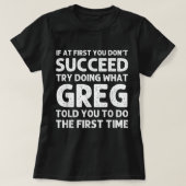 GREG Gift Name Personalized Birthday Funny Christm T-shirt (Design voorkant)