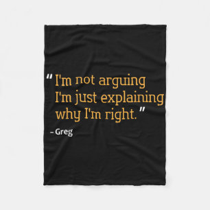 Greg Gift Quote Grappige Verjaardag Gepersonalisee Fleece Deken