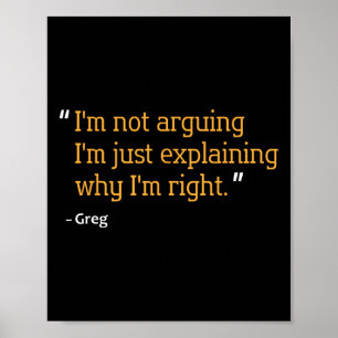 Greg Gift Quote Grappige Verjaardag Gepersonalisee Poster