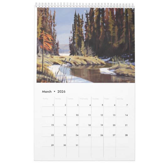 Greg Hargarten Calendrier des paysages canadiens (Mar 2026)