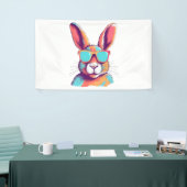 Greg het konijn met bril spandoek (Beurs)