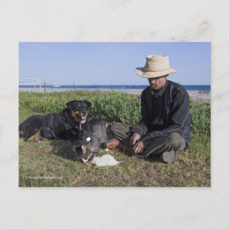 Greg Pike met Booger, Kat en Mousey Briefkaart