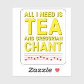 Gregoriaanse Chant Tea Grappig Traditioneel Kathol Sticker (Vel)