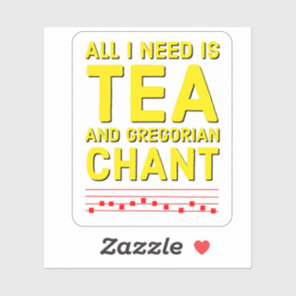 Gregoriaanse Chant Tea Grappig Traditioneel Kathol Sticker