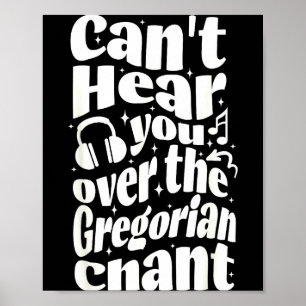 Gregoriaanse zang Grappige Katholieke Traditionele Poster