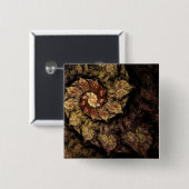 Gregorian Chant Fractal Vierkante Button 5,1 Cm (Voorkant /achterkant)