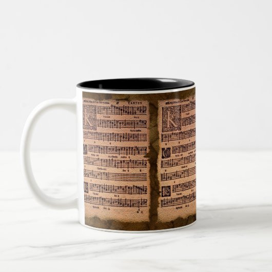 Gregorian Chant Music Sheet Drink Mok (Links)