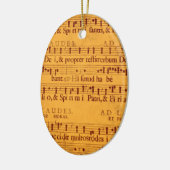 Gregorian chant muziekscore keramisch ornament (Links)