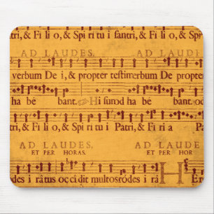 Gregorian chant muziekscore muismat