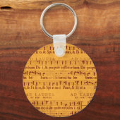 Gregorian chant muziekscore sleutelhanger (Voorkant)