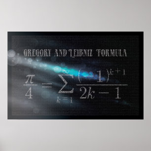 Gregory and Leibniz Pi Formule - Wiskunde Poster