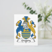 Gregory Family Crest Briefkaart (Staand voorkant)