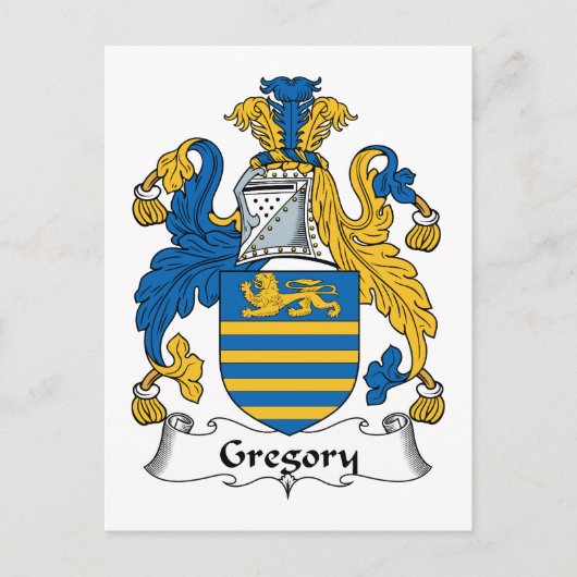 Gregory Family Crest Briefkaart (Voorkant)