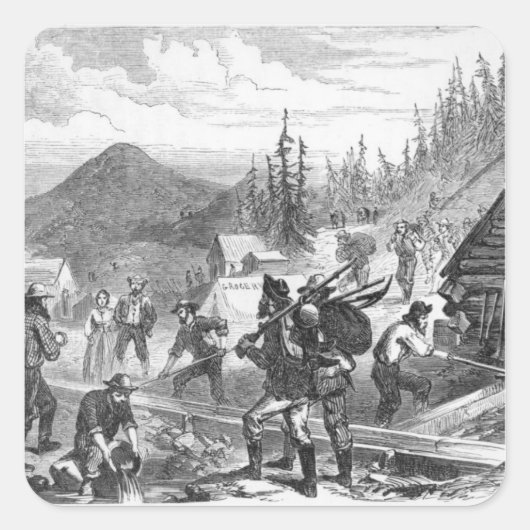 Gregory Gold Diggings, Colorado Vierkante Sticker (Voorkant)