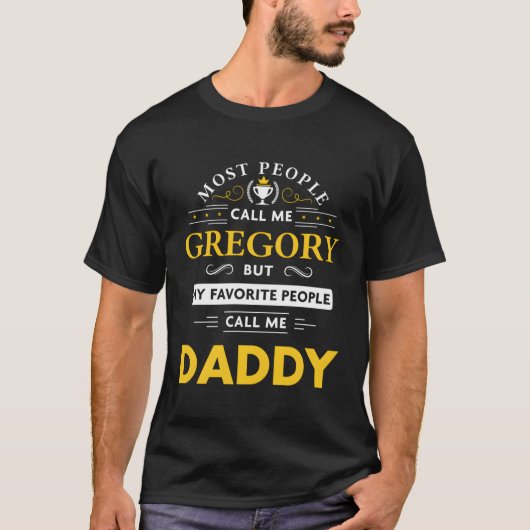 Gregory Naam Gift Daddy T-shirt (Voorkant)
