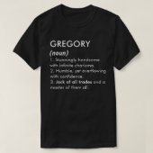 Gregory name, Editable name, Custom name T-shirt (Design voorkant)