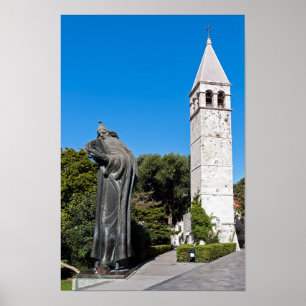 Gregory van het Nin-standbeeld in Split - Dalmatia Poster