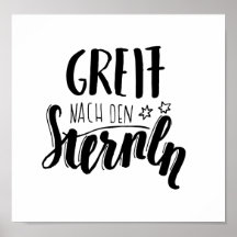 "Greif nach den Sternen" - handgeschiebener Spruch