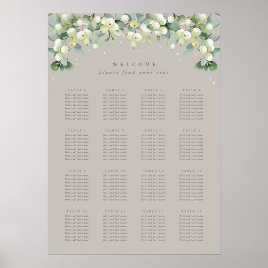 Greige 20x28" 16 Tableaux de 8 sièges Poster (Devant)