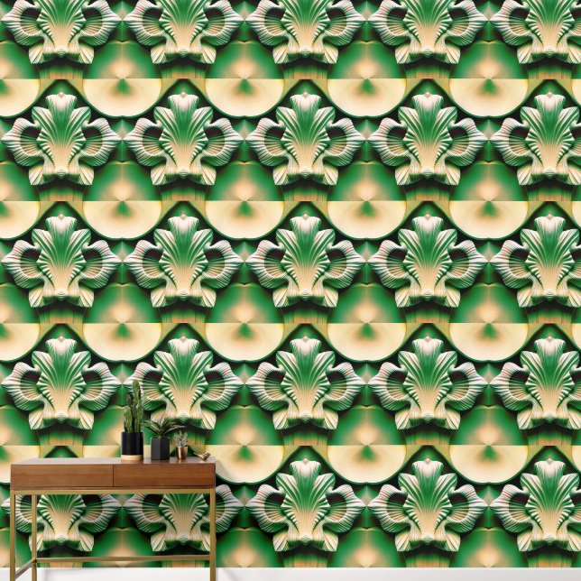 Greige clamshell behang (Hal)