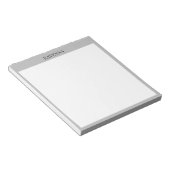 Greige Luxe Serif Persoonlijke Aangepaste Naam Notitieblok (Schuin)