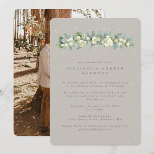Greige Snowberry+Eucalyptus Receptie Foto Kaart