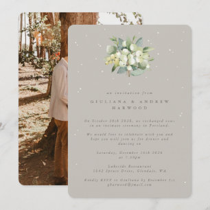 Greige Snowberry+Eucalyptus Receptie Foto Kaart