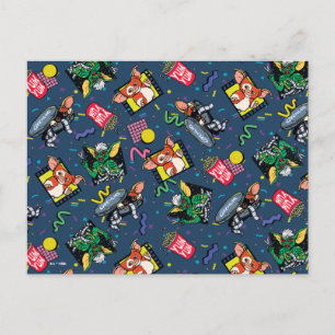 Gremlins™ 80's Retrowave Patroon Briefkaart