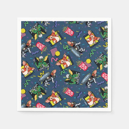 Gremlins™ 80's Retrowave Pattern Servet (Voorkant)