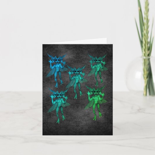 Gremlins Creatures Halloween Note Kaart (Voorkant)