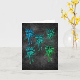 Gremlins Creatures Halloween Note Kaart