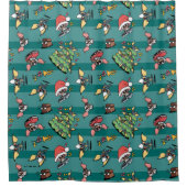 Gremlins | Cute Comic-kerstpatroon Douchegordijn (Voorkant)