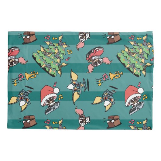 Gremlins | Cute Comic-kerstpatroon Kussensloop (Achterkant)